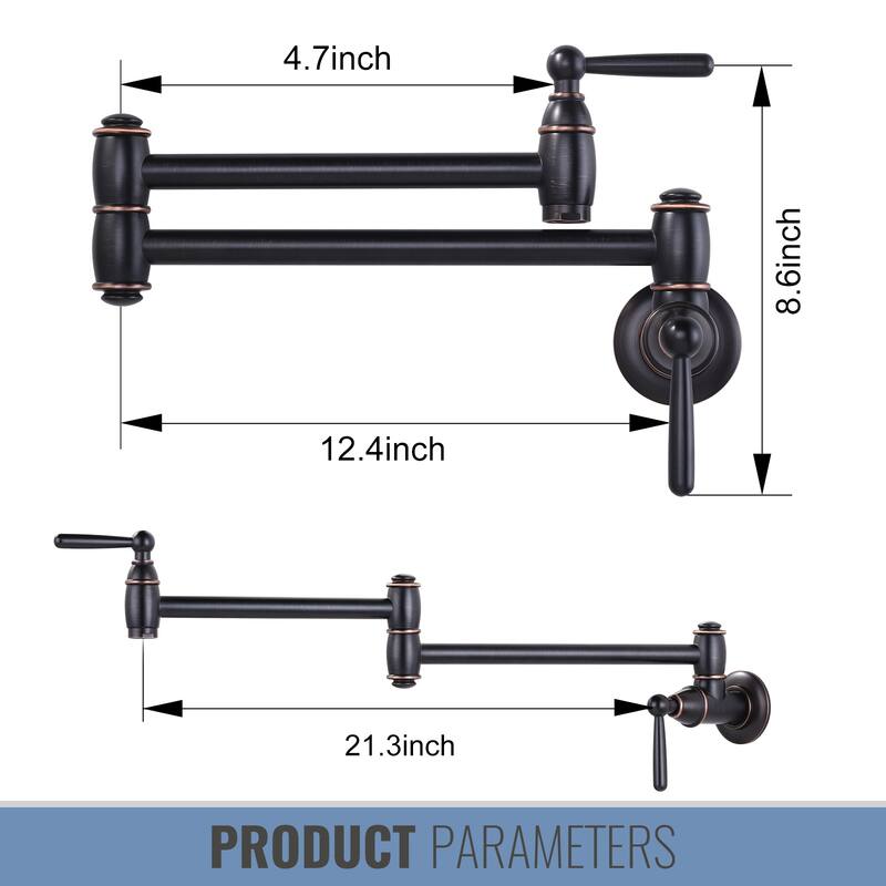WOWOW Vintage Pot Filler Folding Kitchen Faucet