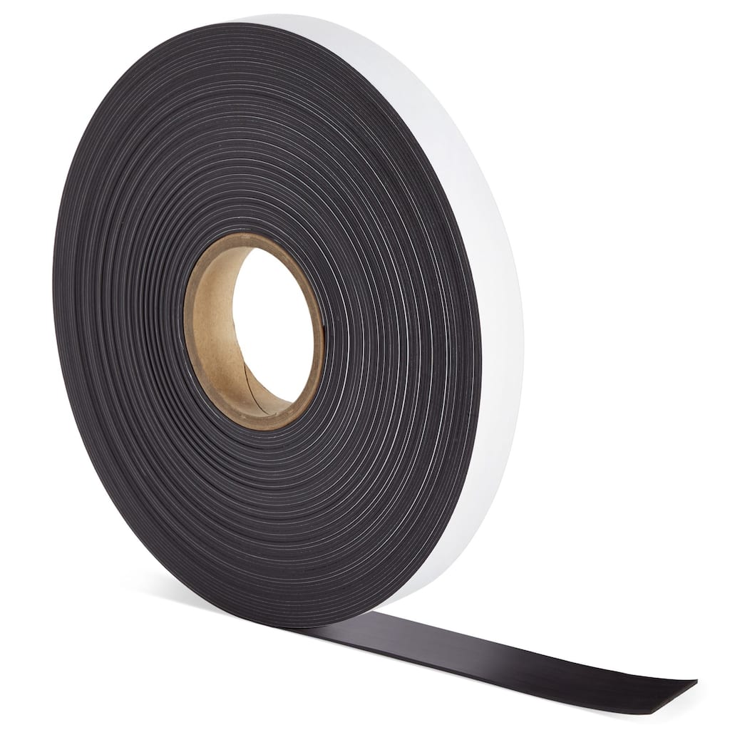 Bright Creations 1 Inch x 100 Feet Sticky Magnetic Strip for DIY, Crafts, Cosmetics, Easy to Cut