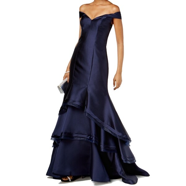 xscape navy blue gown