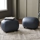 preview thumbnail 9 of 112, KINWELL 23" Wide Faux Leather Upholstered Ottoman Footrest, PU Entryway Footstool Set of 2 - Navy