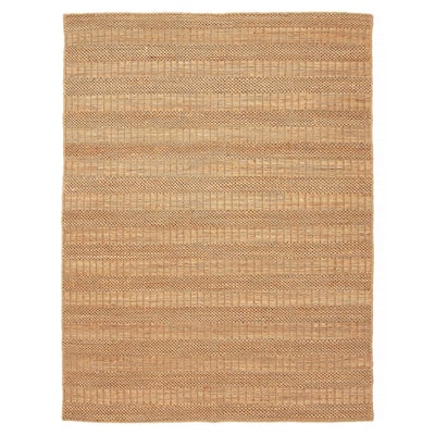 ECARPETGALLERY Flat-Weave Palas Denizli Brown Jute Kilim - 5'5 x 7'3