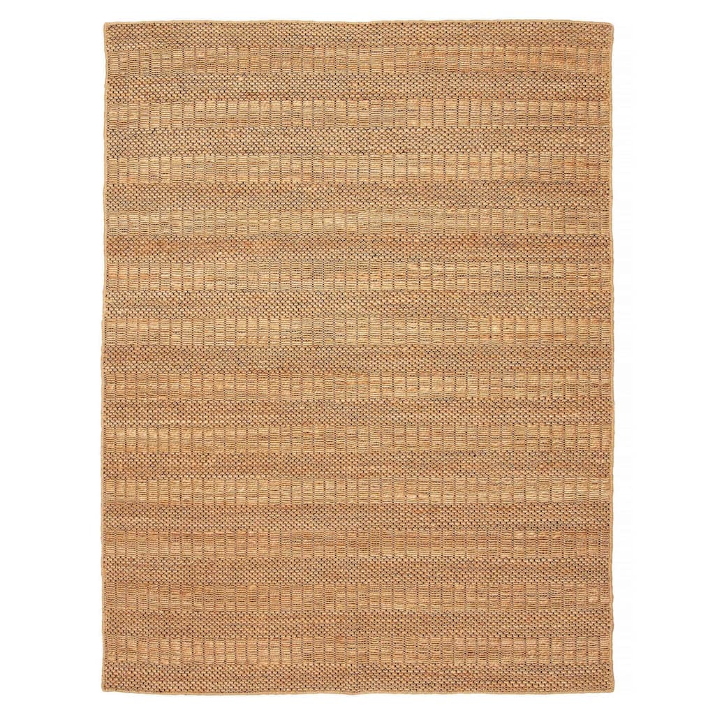 ECARPETGALLERY Flat-Weave Palas Denizli Brown Jute Kilim - 5'5 x 7'3