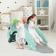 preview thumbnail 14 of 18, Gymax 3-in-1 Kids Slide Rocking Horse Set Convertible Toddler Slide w/
