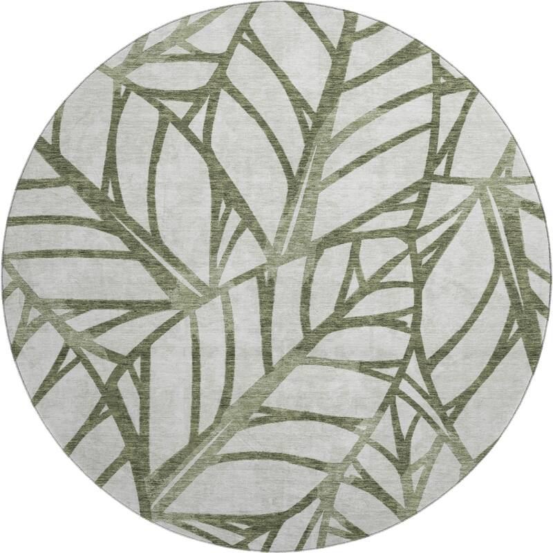 Premium Washable Super Soft Modern Palm Mayfield Rug