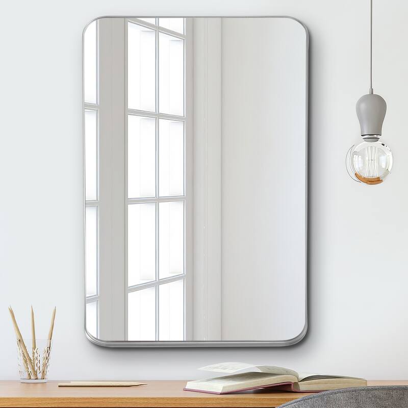 Modern Deep Rectangle Round Corner Wall Mirrors for Bathroom Mirror
