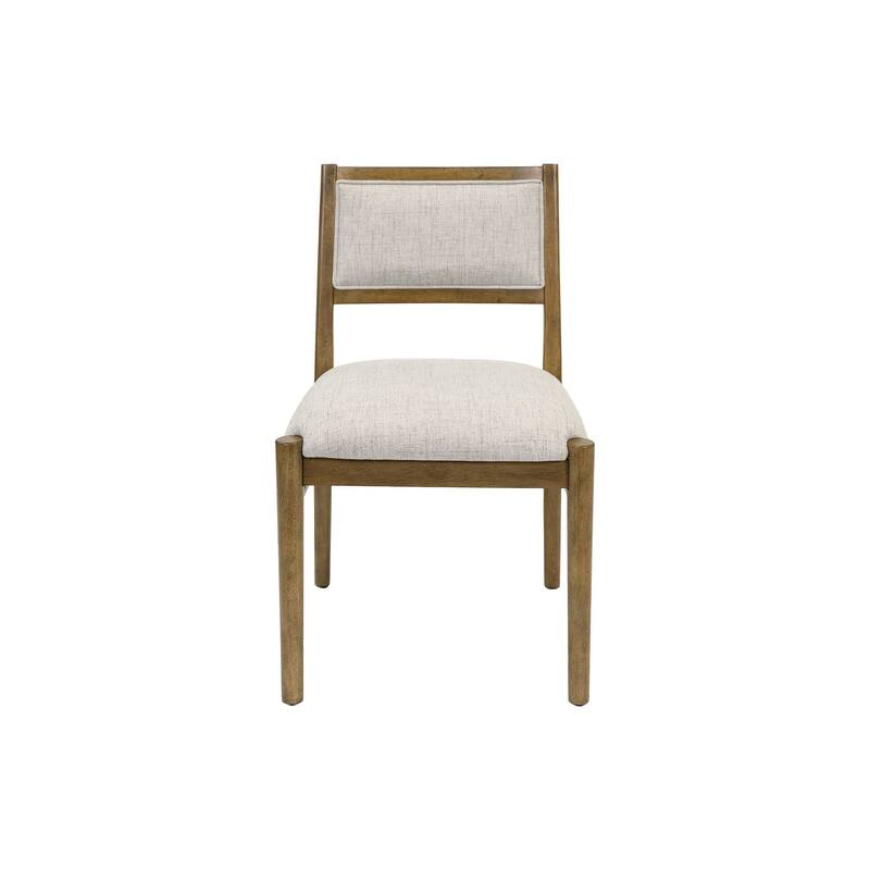 Modern Wood Rectangular Kitchen Dining Table with Six Chairs, Brown