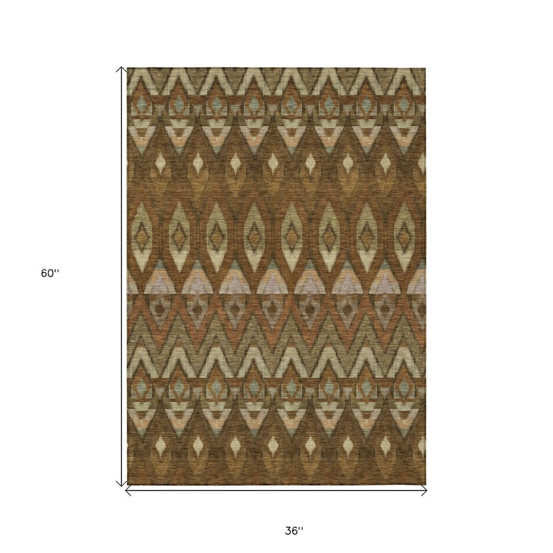 HomeRoots Southwestern Transitional Rectangle Outdoor Rug