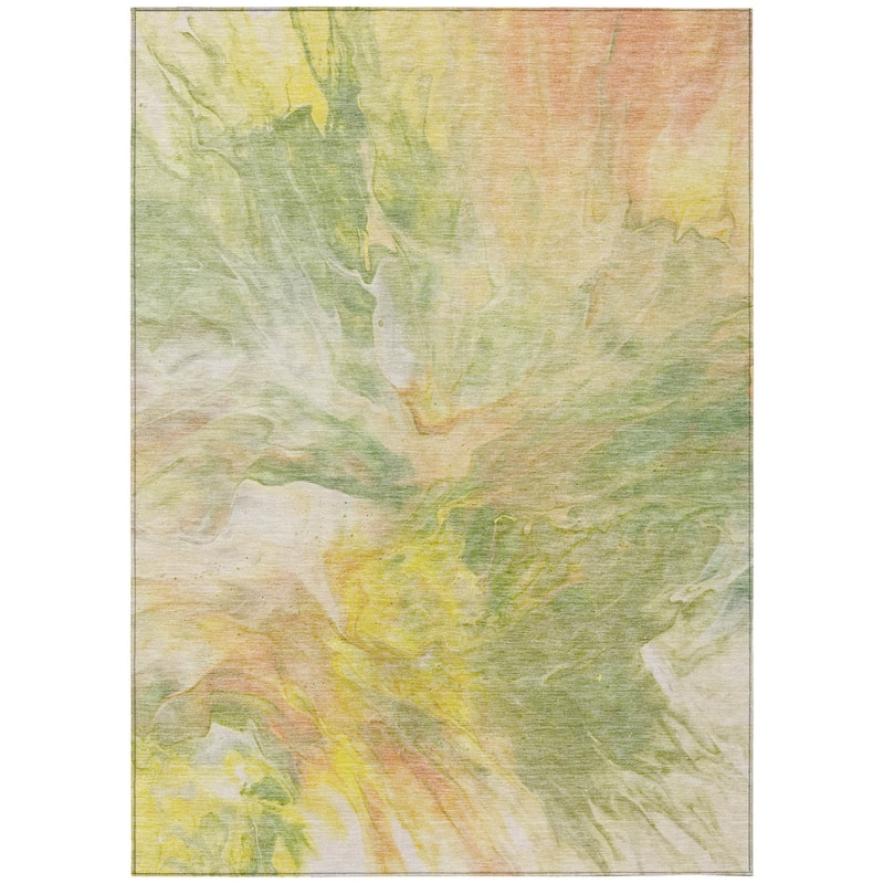 HomeRoots Abstract Transitional Rectangle Outdoor Rug