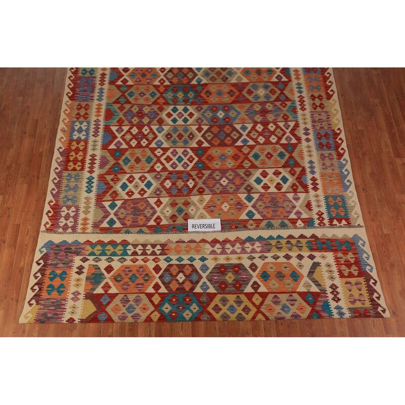 Southwestern Style Kilim Oriental Rug Flatweave Wool Carpet - 8'3"x 11'3"
