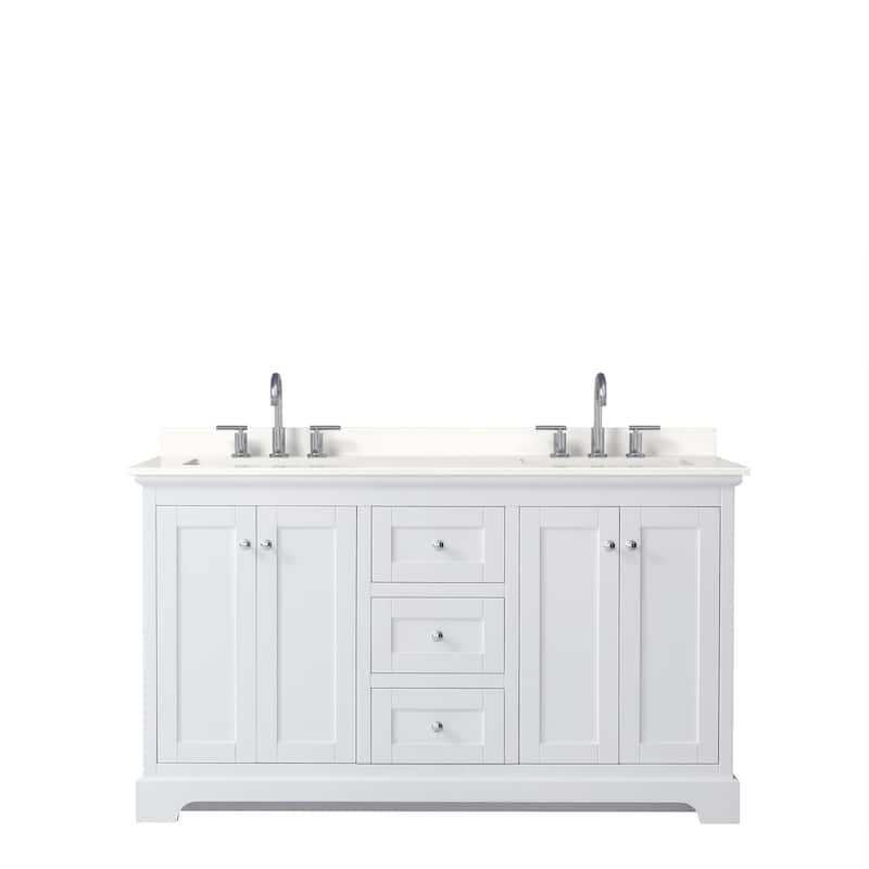 Avery 60-inch Double Vanity, Quartz Top