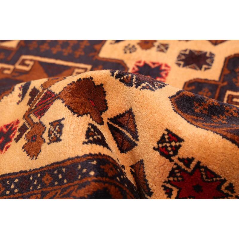 ECARPETGALLERY Hand-knotted Teimani Beige Wool Rug - 3'9 x 6'2