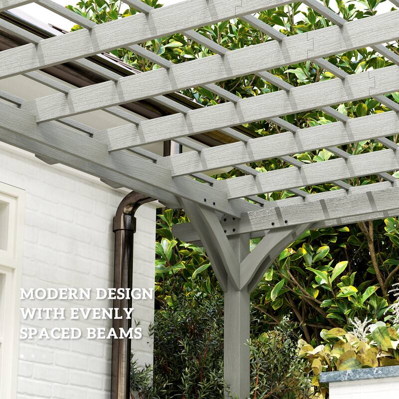 Outsunny 20' x 12' Outdoor Pergola, Wood Gazebo Grape Trellis with Stable Structure for Garden, Patio, Backyard, Deck