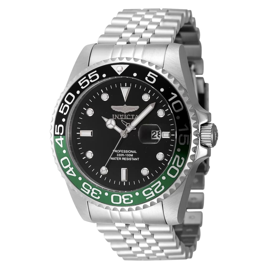 Invicta Men's 48387 Pro Diver Quartz 3 Hand Black Dial Watch
