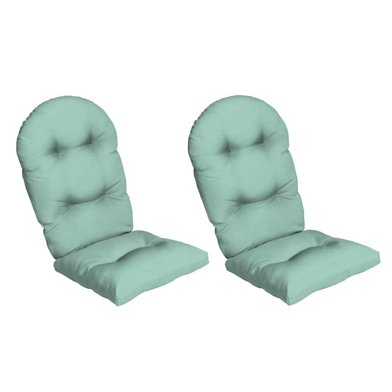 ARDEN Plush Modern Tufted Rocking Chair Cushion, Set of 2 - 20 x 18 - Aqua Leala