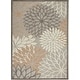 preview thumbnail 38 of 112, Nourison Aloha Floral Modern, Indoor/Outdoor Area Rug 3'6" x 5'6" - Natural