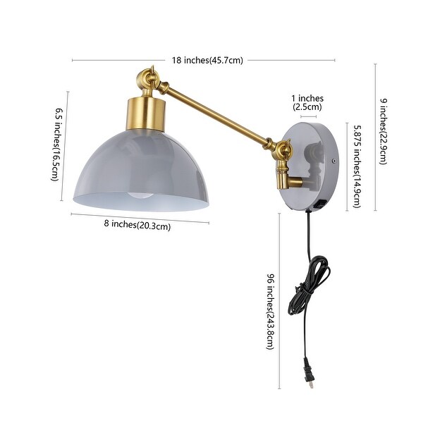 Swing arm wall lamp with usb port online