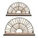 preview thumbnail 1 of 0, Metal, wood, Set of 2 11, 8" Arch Wall Shelves, Black, bro 11.0"H - 20.0" x 6.0" x 11.0" Multi - 20.0" x 6.0" x 11.0"