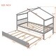 preview thumbnail 9 of 34, Twin Size Wooden House Bed with Twin Size Trundle