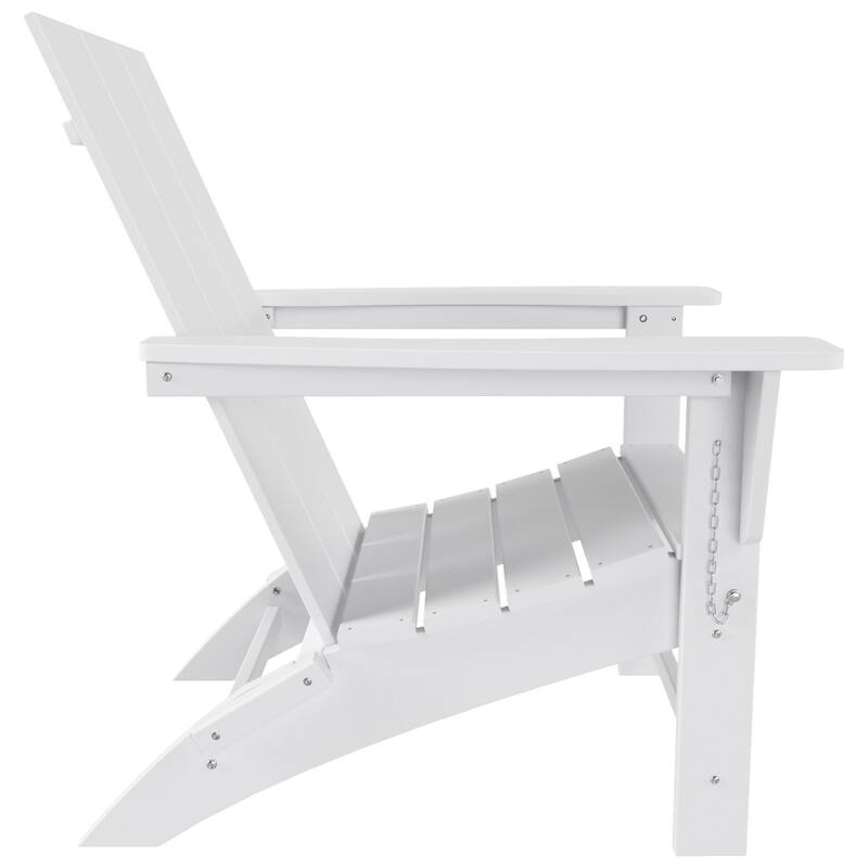 Shoreside Modern Poly Folding Eco-Friendly All Weather Adirondack Chair (Set of 8)