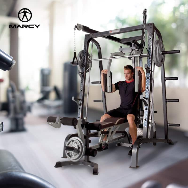 Marcy Deluxe Diamond Elite Smith Cage Home Workout Total Body Gym Machine System