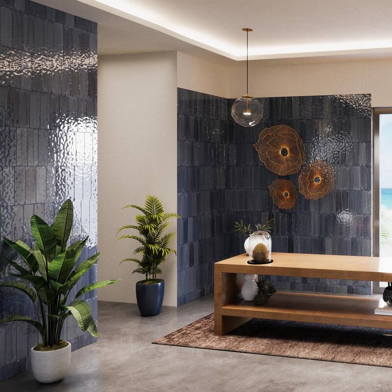 Merola Tile Luca Marine 3-1/8" x 12-3/8" Ceramic Wall Tile