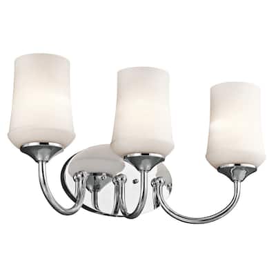 Kichler Aubrey 3 Light 21" Wide LED Bathroom Vanity Light with Satin