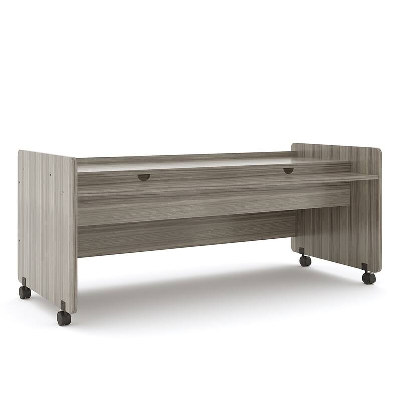 Tot Mate Laminate Mobile Desk - 60" x 27 1/2" x 26", Ready-To-Assemble - Shadow Elm Gray
