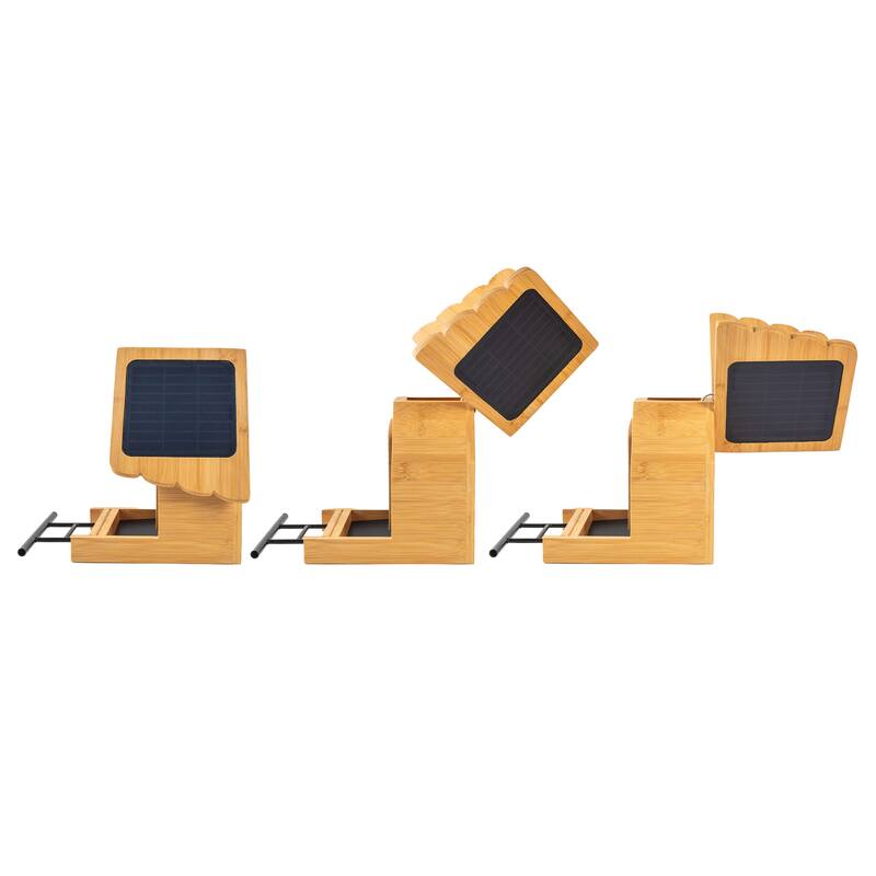 Smart Solar Bamboo Bird Feeder with 3MP AI Camera, 144° Wide-Angle Lens and Daily Video Highlights