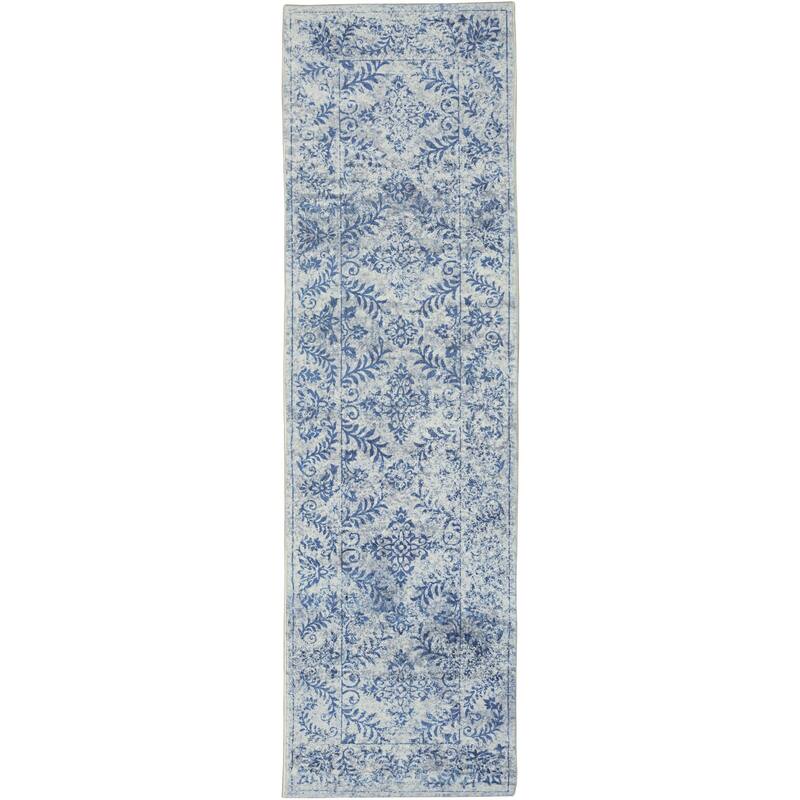 Domani Comfort French Country Trellis Faux Fur Area Rug