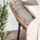 preview thumbnail 7 of 14, Middlebrook Outdoor Rattan Papasan Chairs with Cushions, Set of 2