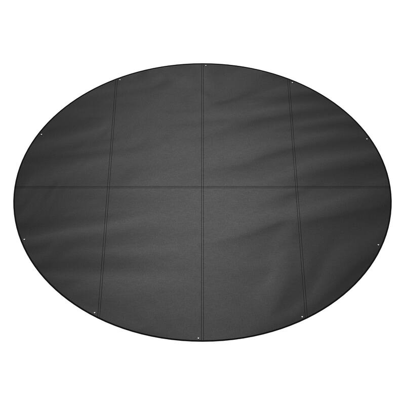 Round Pool Cover Waterproof Solar Cover for Above Ground Pools Black - 15 ft