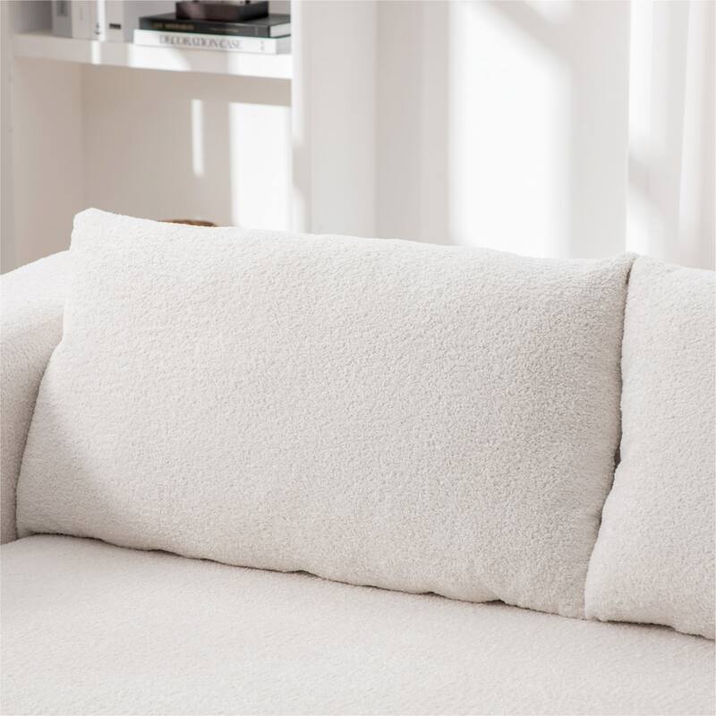 71.2"W 2-in-1 Foldable Pull Out Loveseat Sofa Bed Equipped with Armrest & Backrest Pillows