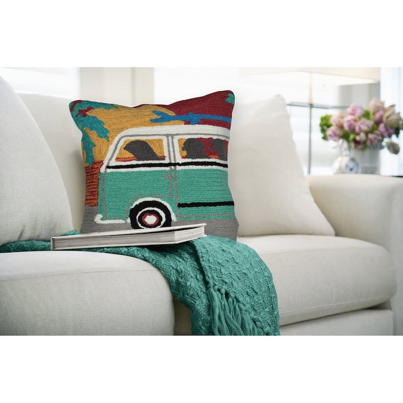 Liora Manne Frontporch Beach Trip Indoor/Outdoor Pillow Sunset 18" Square