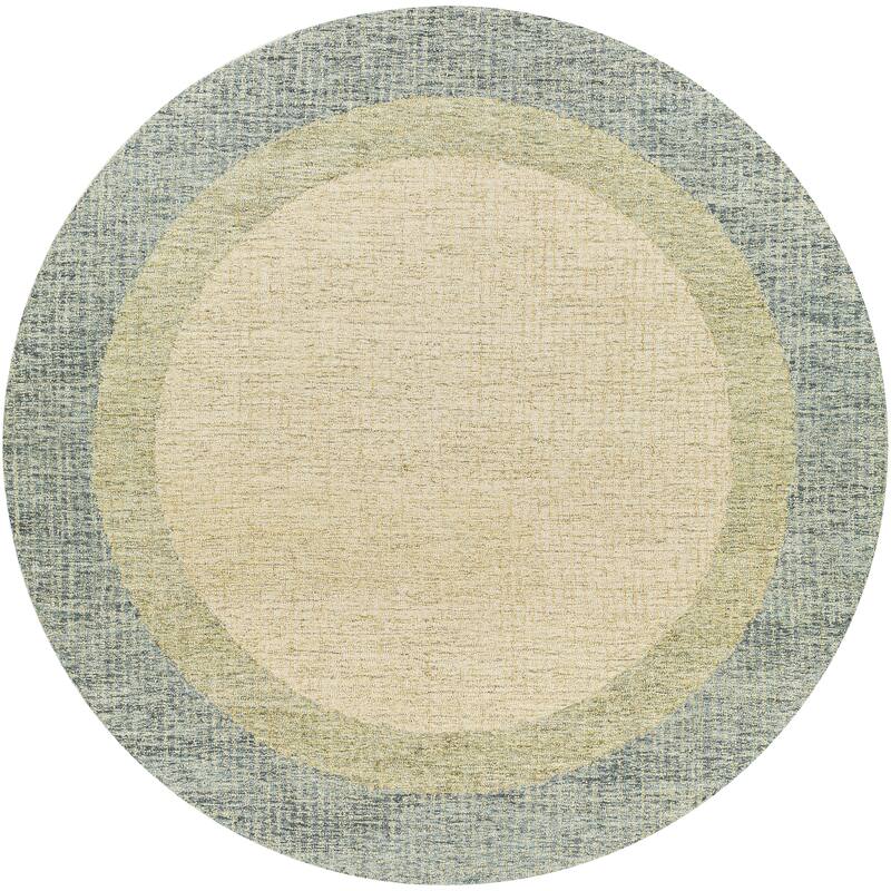 Artistic Weavers Rosina Modern Hand Tufted Wool Area Rug - 8' Round - Olive/Sage