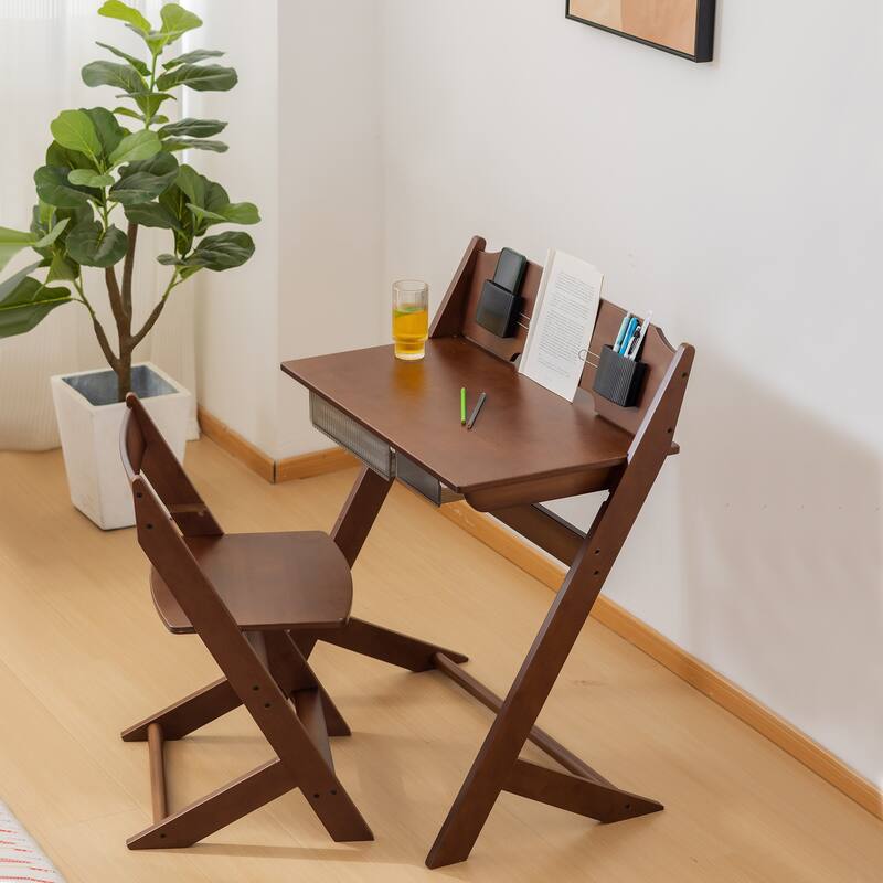 Kids Desk and Chair Set, Computer Desk Small Office Writing Desk