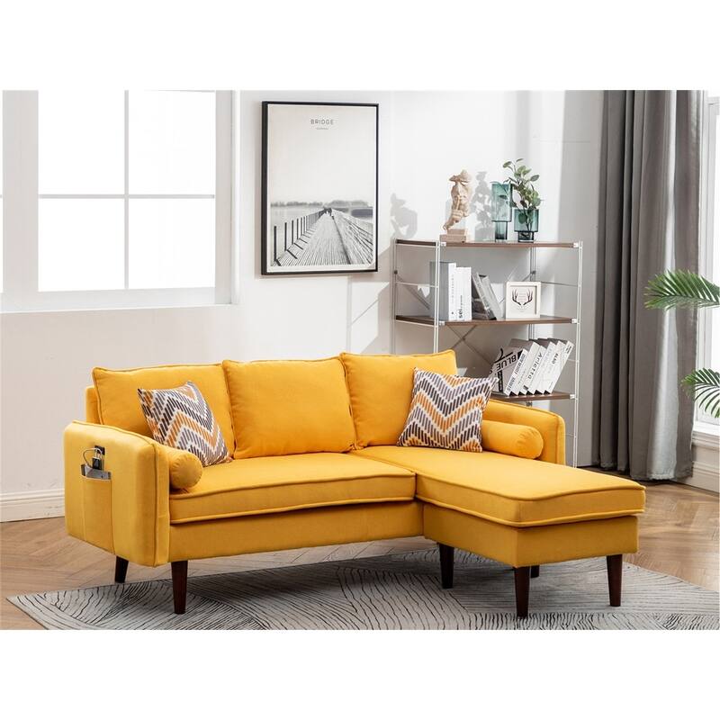 Sectional Sofa Chaise with USB Charger