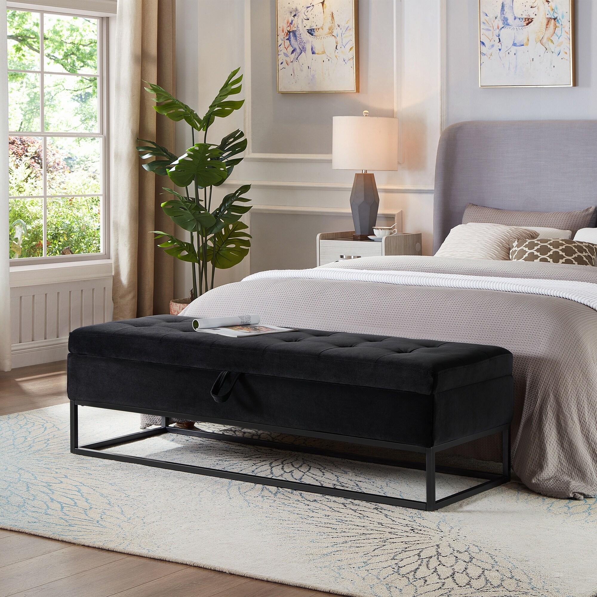 What Color Storage Bench Matches Black Bedroom Set: Stylish Picks