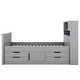 preview thumbnail 47 of 52, Captain Platform Bed Frame with Storage Bookcases, Shelves & Four Drawers