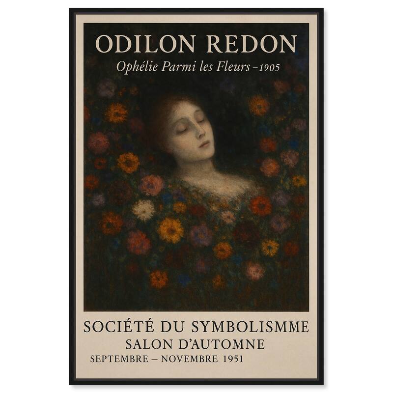 Redon's Beauty Canvas by Art Remedy - 20" x 30" - Black
