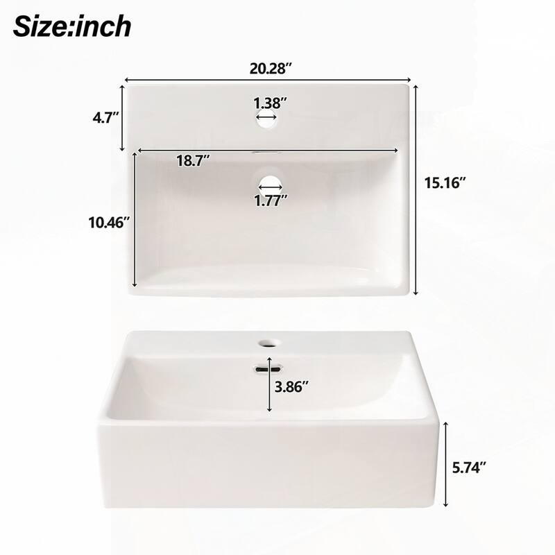 Bathroom Vanity with Ceramic Sink