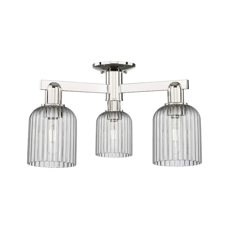 Innovations Lighting Downtown Urban - Bridal Veil - 3 Light 23" Semi-Flush Mount Light