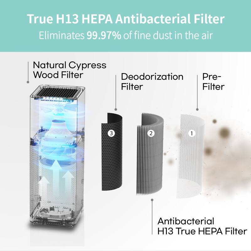 IMUNSEN Air Purifier with Cypress Wood Filter