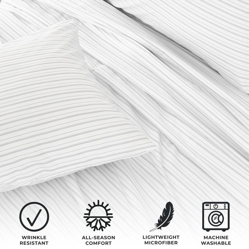 Premium Striped Microfiber Sheet Set