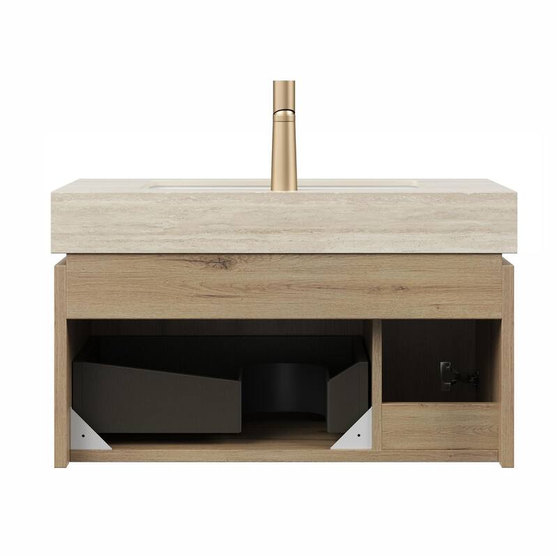 Mondern Floating Bathroom Vanity with 1 Pre-drilled Faucet Holes