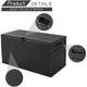 SUNCROWN 120 Gallon Deck Box Outdoor Resin Wicker Storage Container