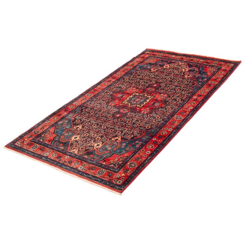 ECARPETGALLERY Hand-knotted Konya Anatolian Dark Navy Wool Rug - 4'11 x 9'10