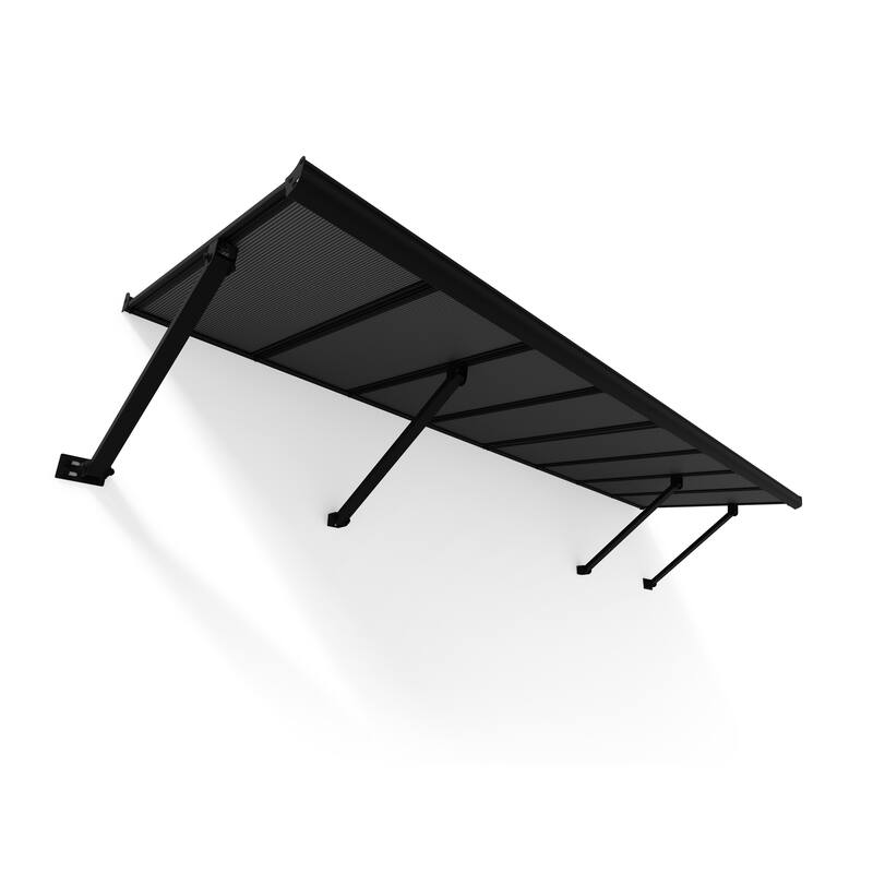 Canopia Augustine 3 ft. Black/Gray Door and Window Awning