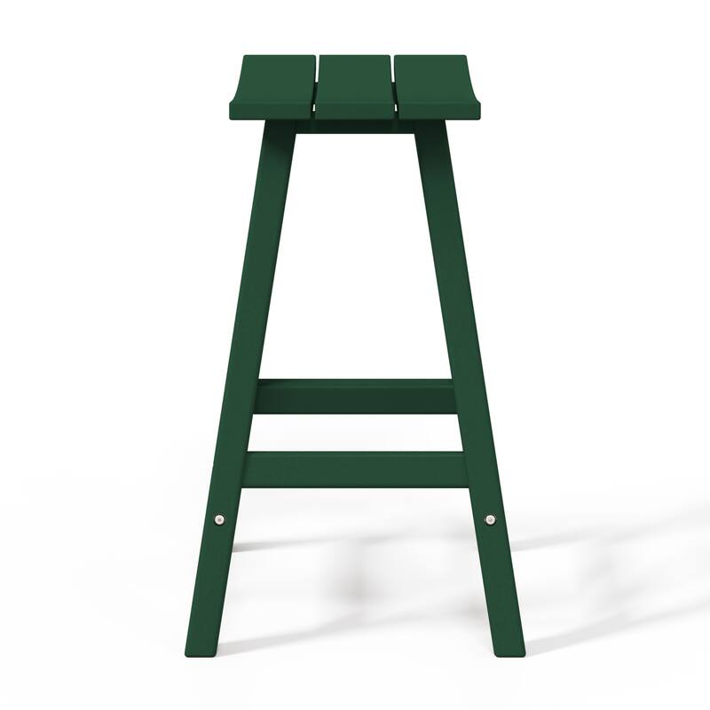 Laguna Hdpe All Weather Outdoor Patio 24" Saddle Seat Counter Stool (Set Of 2)