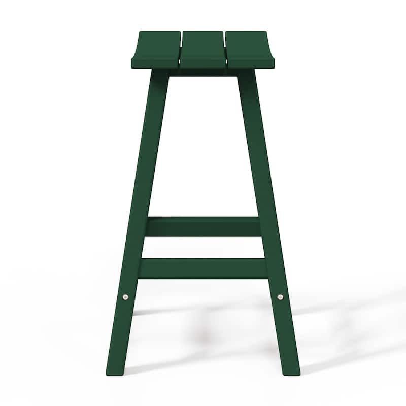 Laguna Hdpe All Weather Outdoor Patio 24" Saddle Seat Counter Stool