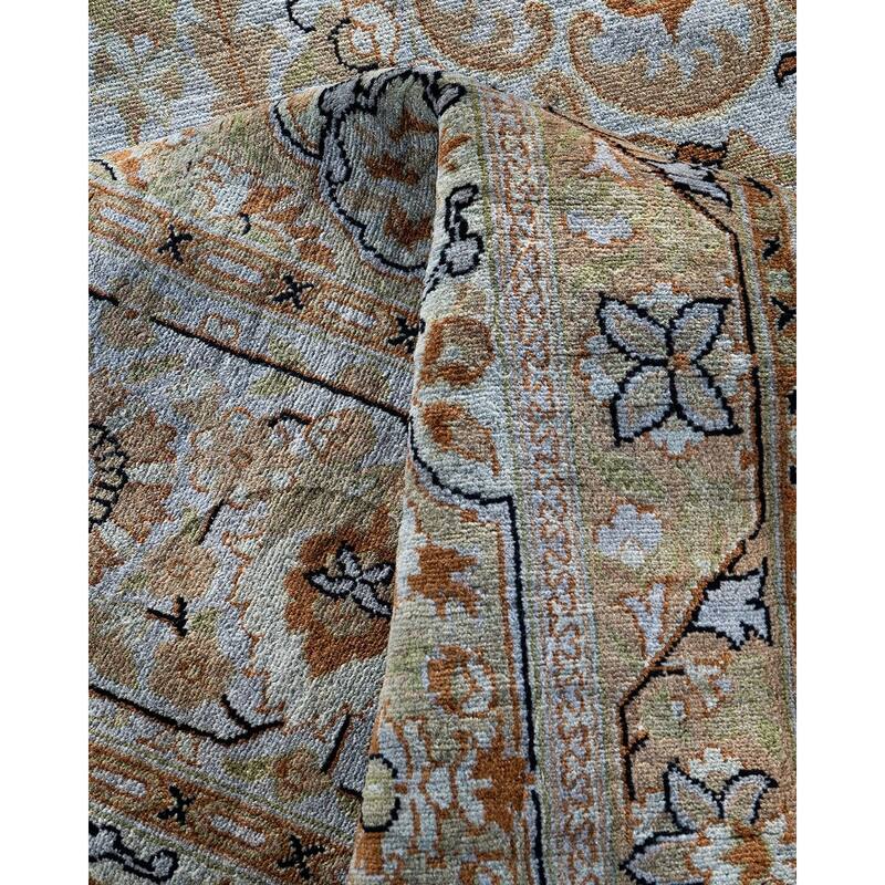 Overdyed, One-of-a-Kind Hand-Knotted Area Rug - Gray - 10' 1" x 13' 9"